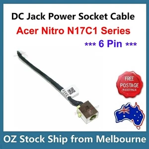 DC IN Power Adapter Jack Socket Charging Port Cable for Acer Nitro N17C1 6 Pin - Picture 1 of 2
