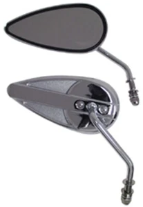 Universal Chrome Teardrop Mirrors For Harley Chopper Bobber 47092 - Picture 1 of 1