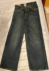 Boys 12 Slim OLD NAVY NWT Dark Denim Jeans Adjustable Button Waist - Picture 1 of 4