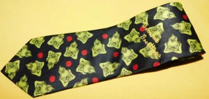 DR. SEUSS BRAND BLACK/YELLOW/RED GRINCH MOTIF POLYESTER TIE - DESIGNER TIES. - Picture 1 of 3