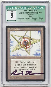 Graded Signed Nova Pentacle CGC 9 MINT Legends Artist Richard Thomas MTG Magic! - Picture 1 of 2