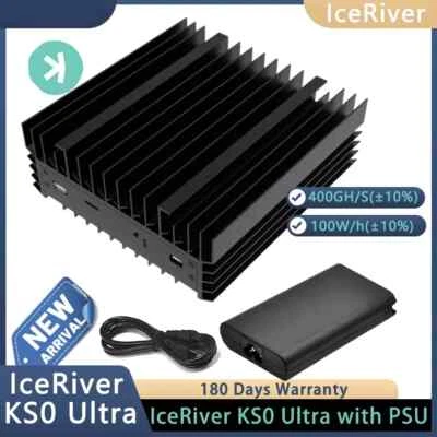 2x Used IceRiver KS0 Ultra KAS Asic Miner 400G 100W Kaspa with PSU Stock - Image 1 of 4
