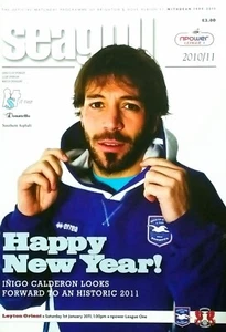 Brighton & Hove Albion v Leyton Orient 1/1/2011 League One NEW. VERY RARE. - Picture 1 of 1