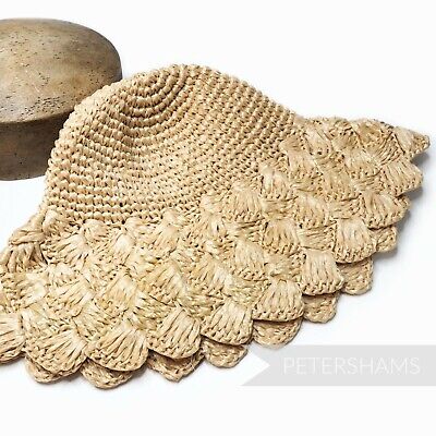 Faux Straw Decorative Scalloped Edge 12  Capeline Hat Body For Hat Making • 11.40€