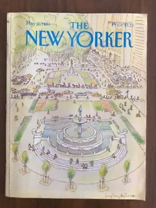 1981 May 11 The New Yorker Magazine Central Park Fountain Mihaesco - Picture 1 of 2