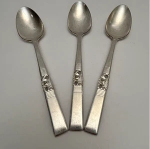 Juego de 3 cucharaditas plateadas Oneida Community MORNING STAR - Imagen 1 de 4