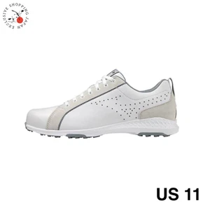 Mizuno MZU LE Men's Spikeless Golf Shoes EEE WIDE Leather Rubber White US11 28cm - Picture 1 of 8