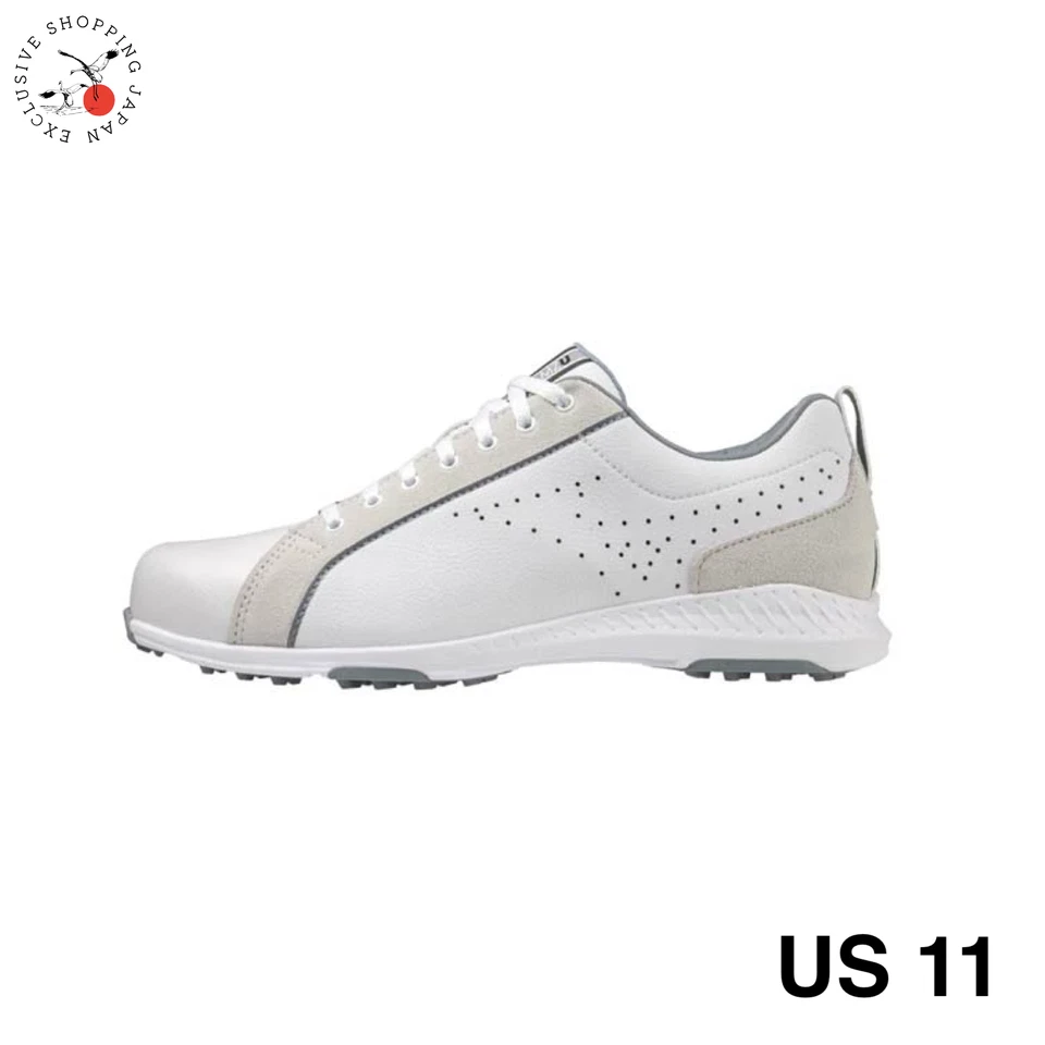 Mizuno MZU LE Men's Spikeless Golf Shoes EEE WIDE Leather Rubber White US11 28cm - Image 1 of 4