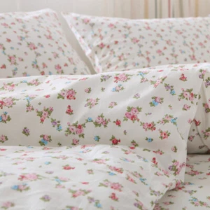 Floral Bedding Set Cotton Pillowcases or Sheet or Duvet Quilt Cover Retro Modern - Picture 1 of 24