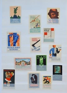 Colección de sellos/etiquetas originales vintage de exposición y publicidad (16) - Imagen 1 de 1
