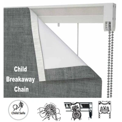 CURTAINS AT HOME Kit cieco romano SAFETY CONNECT cassetta alluminio ruota sgancio bambino - Kit completo