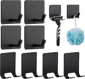 8 Pack Adhesive Hooks, 4 Pack Razor Holder for Shower and 4 Heavy Duty Waterproo - Picture 1 of 6