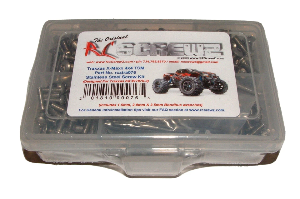TRAXXAS X-MAXX TSM ED. RC SCREWZ STAINLESS STEEL SCREW SET TRA076 - Image 1 of 1