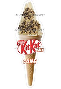 Ice cream van single cones advertising window  stickers,kitkat,biscoff,oreo,bits