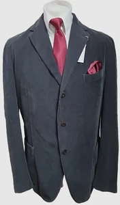 Boglioli Italian Patch pocket Cotton Corduroy Blazer sports Jacket Grey 48"L - Picture 1 of 16