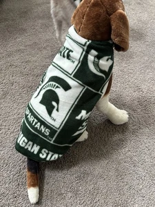 Dog New Reversible Cozy Michigan State Fleece Show Your Colors Size Large - Picture 1 of 6