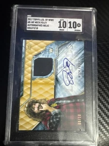 2017 Topps, Legends Of Wwe Mick Foley Gold Auto SGC 10 - Picture 1 of 3