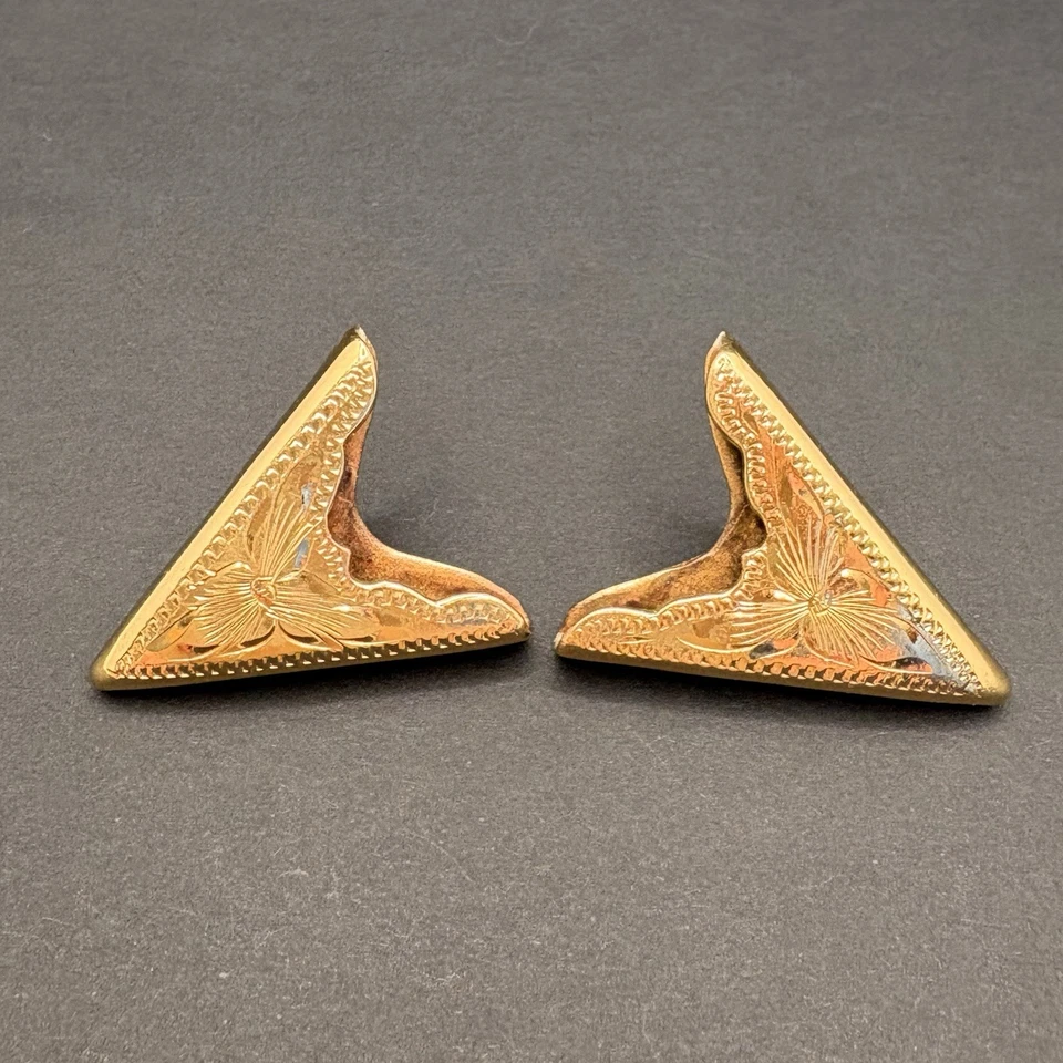 De colección M & F Western Products México Heritage Cuello Tono Dorado Puntas Floral Grabado Foto 1 de 4