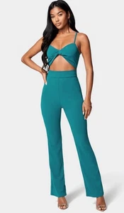 Sexy Mono Bebe Twist Frontal Pierna Ancha Corte Frontal Verde Azulado Para Mujer’s M Nuevo con Etiquetas - Imagen 1 de 14