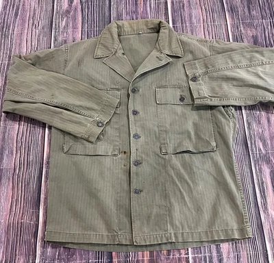Chaqueta de Colección Para Hombre Ejército M-43 Talla 38R Olive Drab Segunda Guerra Mundial 1940’s HBT Field Jacket Foto 1 de 4