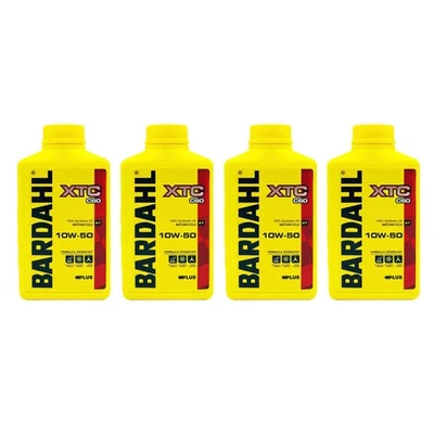 Bardahl Bardhal XTC C60 10w50 Moto Olio Motore Sintetico jaso ma2 4 LITRI 04BD37