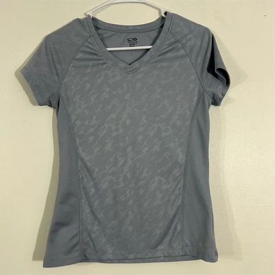 Champion Mujer XS Gris Cuello en V Camiseta Atlética Manga Corta Informal Foto 1 de 4