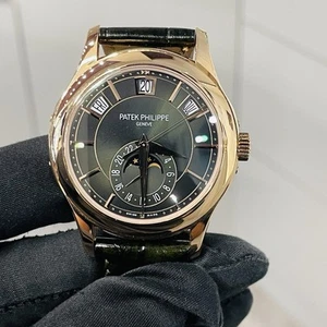 PATEK PHILIPPE ANNUAL CALENDAR GREEN DIAL ROSE GOLD MOON PHASE ref: 5205R-011 - Picture 1 of 12