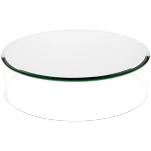 Plymor Clear Acrylic Cylinder Display Riser with Mirror Top, 2" H x 8" D - Picture 1 of 1