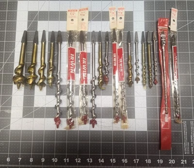 IRWIN AND GREENLEE New Vintage (NOS) Irwin & Greenlee auger brace drill bits w/flat rate shipping