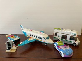 LEGO Friends Airplane Vacation Travel Lot RV Camper Cars Airport Plane Bundle
