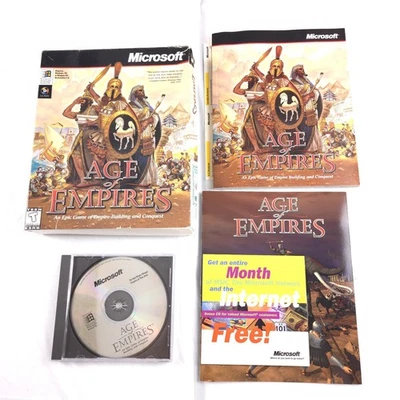 Age Of Empires (1997) RTS Big Box PC CD Rom - Game Box, Game and Manuals - Image 1 of 4