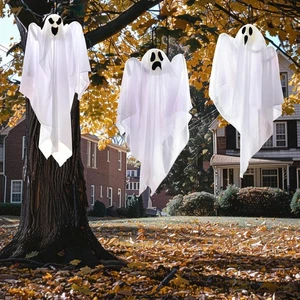 3er Pack Halloween 27,5" hängende schwimmende Geister Hof Terrasse Rasen Party Dekorationen - Bild 1 von 12