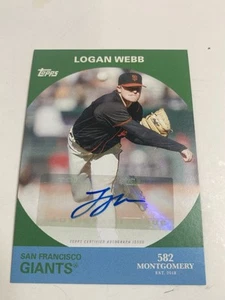 2022 Topps 582 Montgomery Club #5A Logan Webb Auto San Francisco SF Giants - Picture 1 of 2