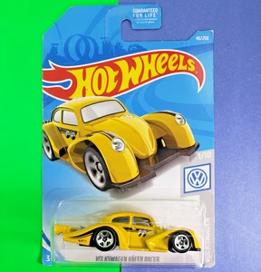 2019 Hot Wheels #46 Volkswagen 1/10 VOLKSWAGEN KAFER RACER Yellow Mooneyes - Picture 1 of 6