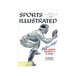 Del Crandall Giants autografiado firmado abril 1958 Sports Illustrated (certificado de autenticidad JSA) - Imagen 1 de 3