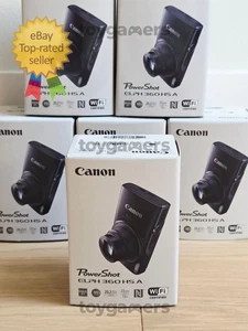 Canon PowerShot ELPH 360 HS A WiFi 12x Zoom Digitalkamera 2025 | Schwarz | Neu - Bild 1 von 11