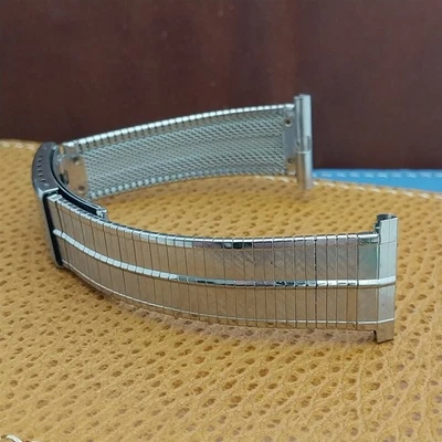 Correa de reloj vintage JB Champion 22 mm 20 mm 19 mm acero inoxidable años 60 sin usar nos Foto 1 de 4