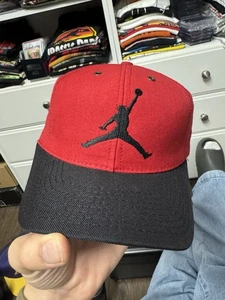 Vintage 1990 Jordan Mütze SnapBack rot schwarz Jumpman Nike Air Basketball - Bild 1 von 10