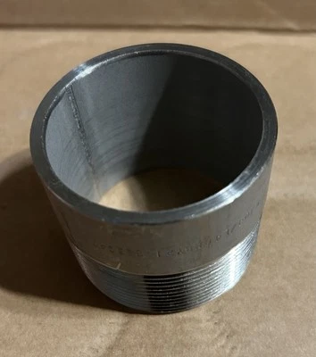 MERIT Box Of 10 2" X 2" 304 Stainless Steel TOE Nipple (Sch- 40- MNPT - Welded) - Image 1 of 4