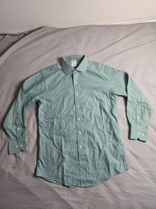Brooks Brothers Regent geknöpftes Hemd Herren Größe 16-2/3 grün weiß adrett NEU - Bild 1 von 7
