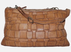 Bolso Bandolera Vintage COSTANZA ROTA Cuero Italiano Envejecido Tostado 8x12 *DESGASTE - Imagen 1 de 18