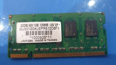 1GB ELPIDA GDDR2-800 128MX8 1.8v sodimm DDRII RAM MEMORY PC2 DDR2 Laptop HP DELL - Image 1 of 2