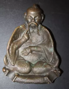 Antique Vintage Bronze Asian Chinese Man Ashtray - Picture 1 of 4