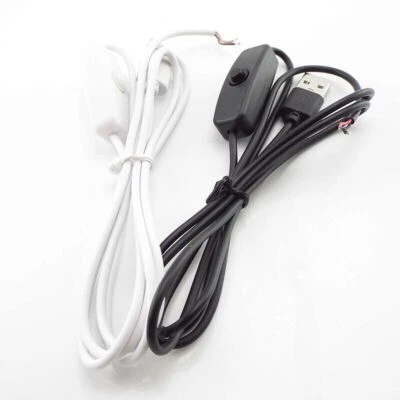 5V DC 2pin 1M USB Extension Cable Connector power supply Wire 1.5A Switch button - Image 1 of 4