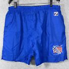 Vintage LOGO 7 Sport Nylon Shorts Mens Size XL World Cup USA 94 Blue Soccer