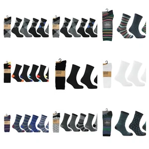 12 Pairs Mens Casual Work Design Socks Smart Suit Cotton Blend Size 6-11 - Picture 1 of 10