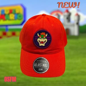 Cappello berretto BIOWORLD Super Mario Bros BOWSER ricamato pre-curvo snapback. NUOVO! - Foto 1 di 10