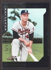 2003 Donruss Team Baseball Heroes Stat Line Hawaii #48 Eddie Mathews 1/1 Braves