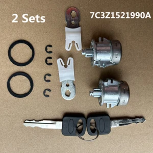 For F250 F350 F450 F550 Super Duty 7C3Z1521990A 2 Set Door Lock Cylinder & Keys - Picture 1 of 5