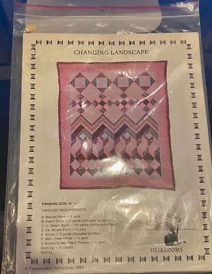 NEW Changing Landscape 44" x 51.1/2" Quilt Pattern by Tomorrow's Heirlooms 1983 - Image 1 of 2